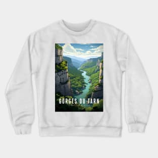 Affiche Gorges du Tarn - France - illustration Crewneck Sweatshirt